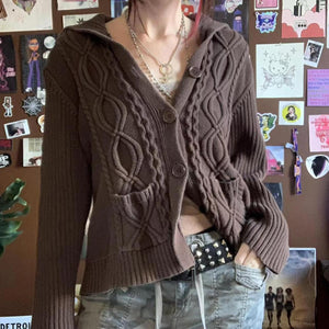 Women's Loose And Lazy Style Knitted Cardigan Jacket
