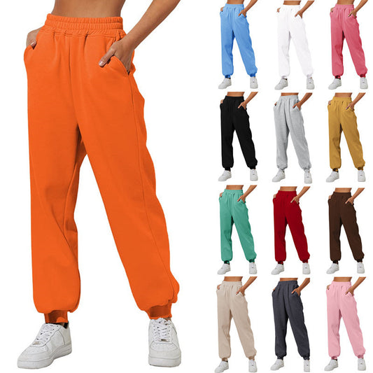 Akatonbo Women'S Trousers With Pockets High Waist Loose Jogging Sports Pants Comfortable Casual Sweatshirt Pants