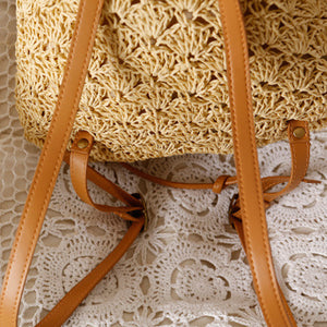 Beach holiday straw bag