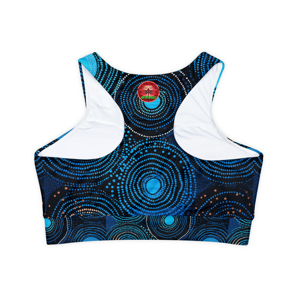 Fully Lined, Padded Sports Bra (AOP)