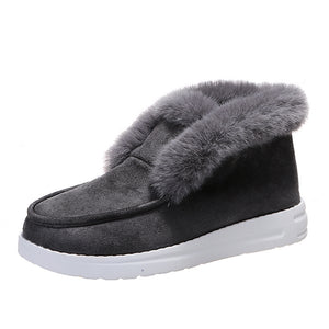 Snow Boots Warm Winter Shoes Plush Fur Ankle Boots Women