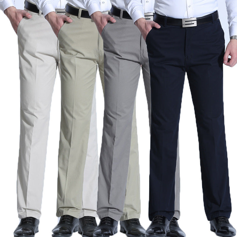 Men's Casual Pants Middle-aged Straight Loose Business Trousers
