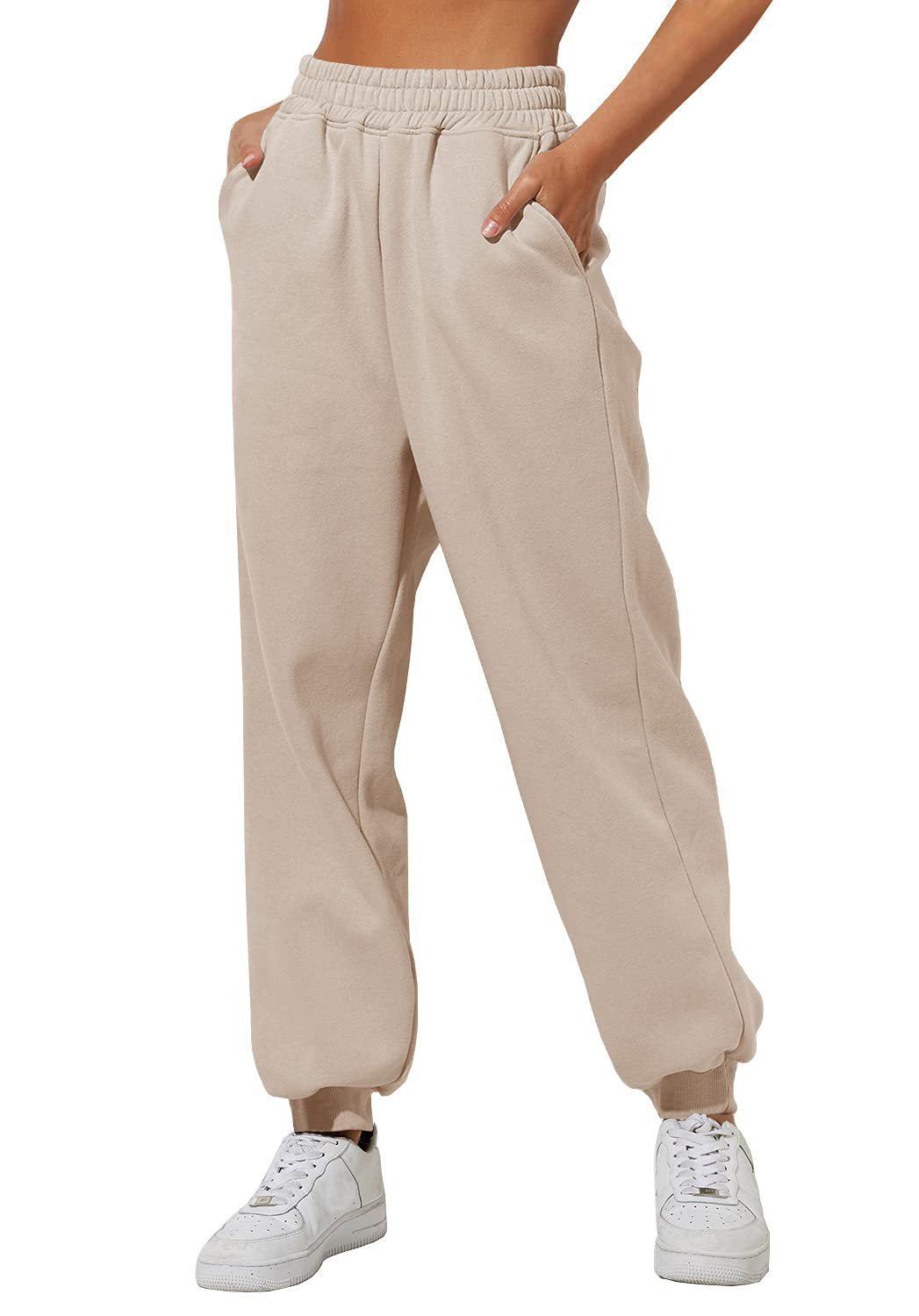 Akatonbo Women'S Trousers With Pockets High Waist Loose Jogging Sports Pants Comfortable Casual Sweatshirt Pants