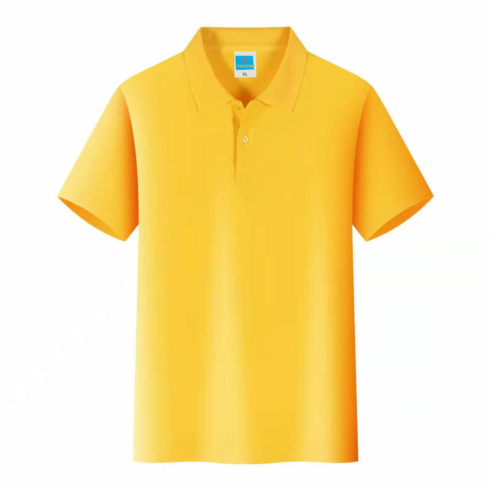 Men's Solid Color Polo Collar T-shirt Blank Short Sleeve