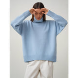 Solid Color Turtleneck Comfortable Loose Pullover Women's Sweater
