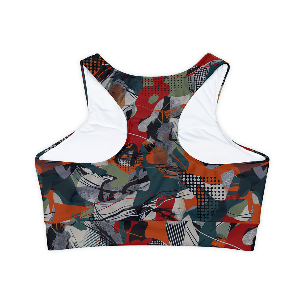 Fully Lined, Padded Sports Bra (AOP)