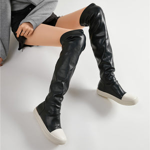 Black Long Boots Fashion Winter Shoes Women Waterproof Platform Boots