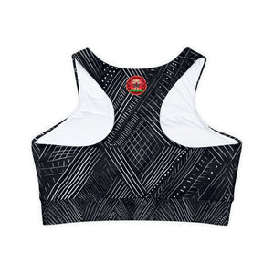 Fully Lined, Padded Sports Bra (AOP)