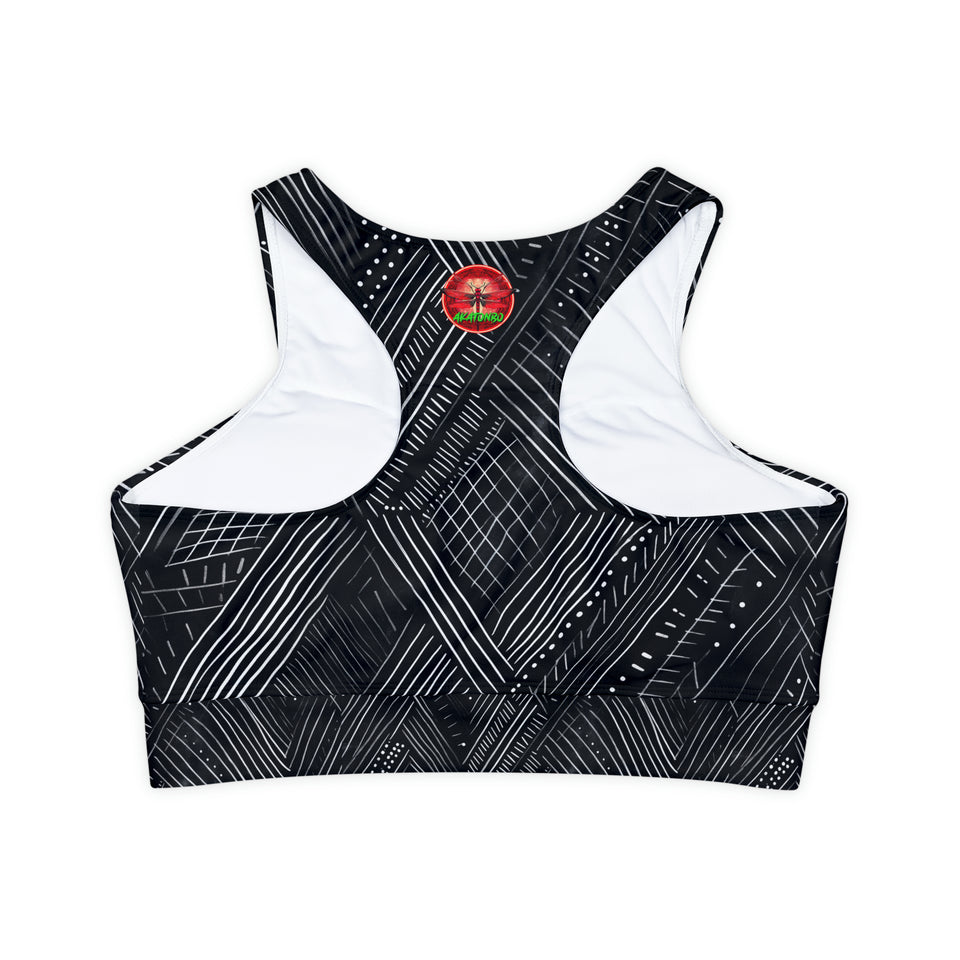 Fully Lined, Padded Sports Bra (AOP)