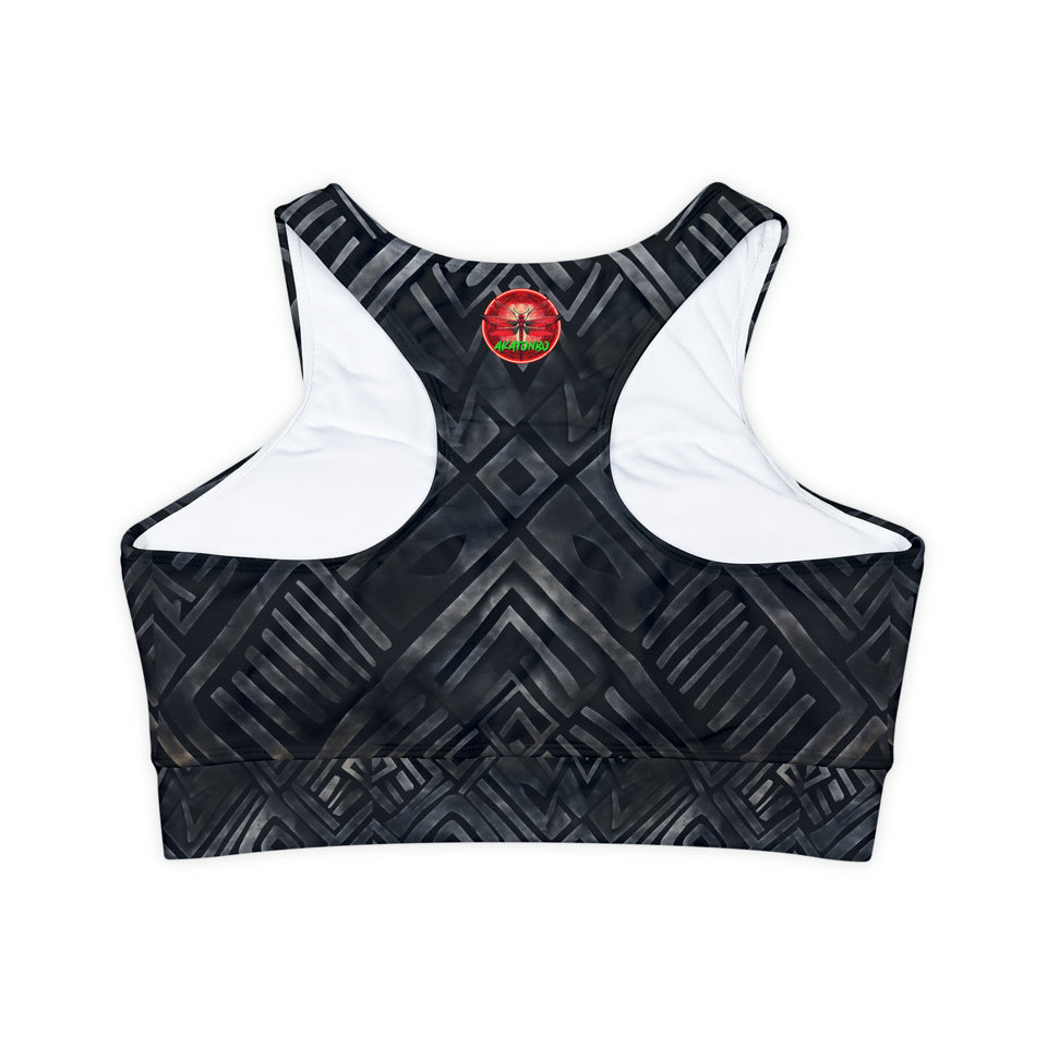 Fully Lined, Padded Sports Bra (AOP)