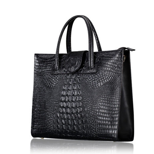 Crocodile ladies bags new fashion big shoulder bag leather bags wholesale