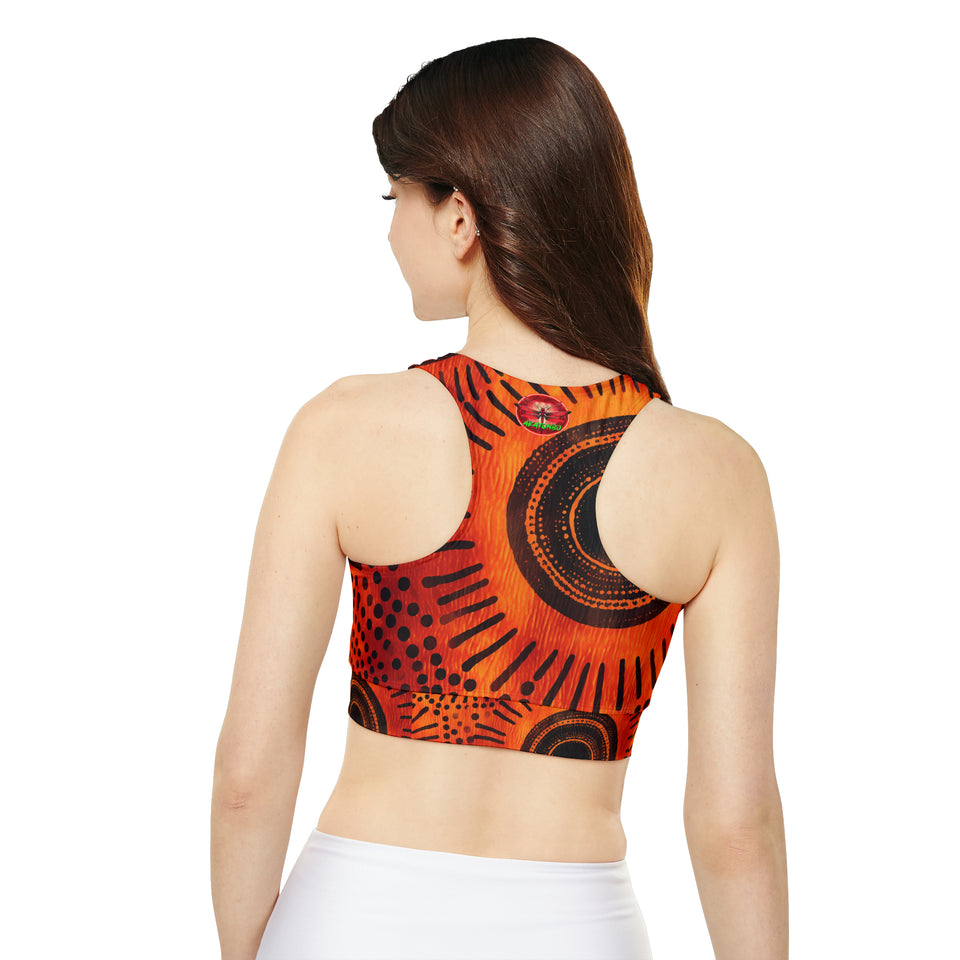 Fully Lined, Padded Sports Bra (AOP)