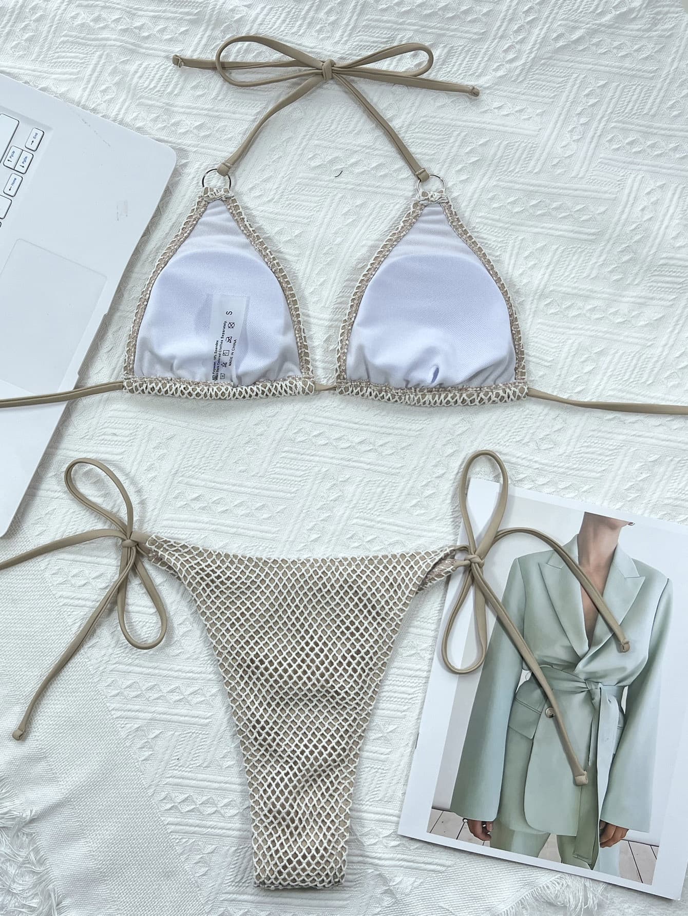 Shop Halter Neck Tie Back Bikini Set - Women's Fashion | Akatonbo