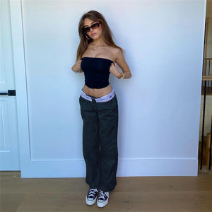 Street Printed Loose Casual Straight Pants