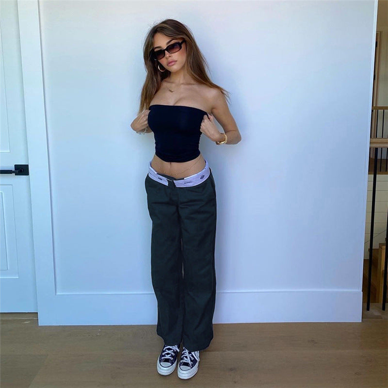 Street Printed Loose Casual Straight Pants