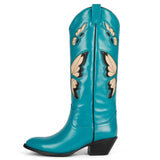 Large Size Mid-heel High Butterfly Boots For Women