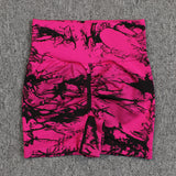 Tie-dye Printed Yoga Pants Summer Quick-drying Fitness Shorts Sexy High-waisted Hip-lifting Leggings Women's Shorts