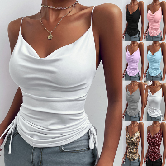 Akatonbo Spaghetti Strap Tops V-Neck Camisole Shirts Women Summer Clothes