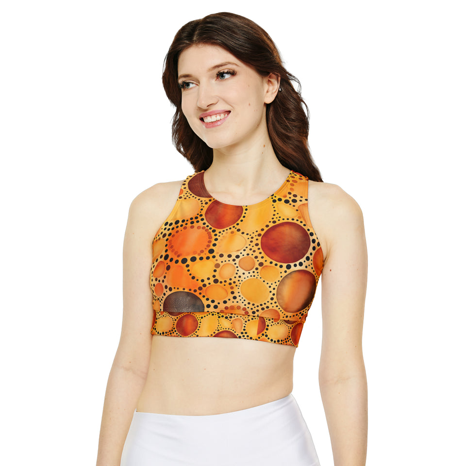 Fully Lined, Padded Sports Bra (AOP)