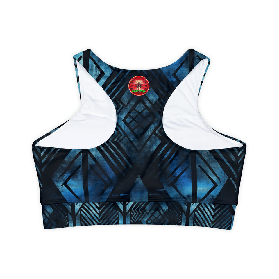 Fully Lined, Padded Sports Bra (AOP)