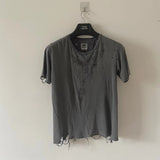 Damaged Necklace Reworked Washed Short Sleeves