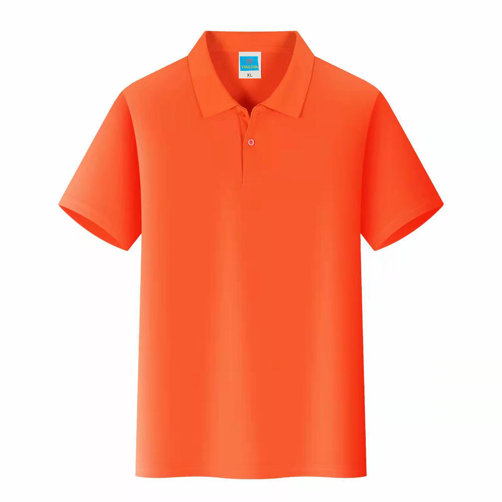 Men's Solid Color Polo Collar T-shirt Blank Short Sleeve