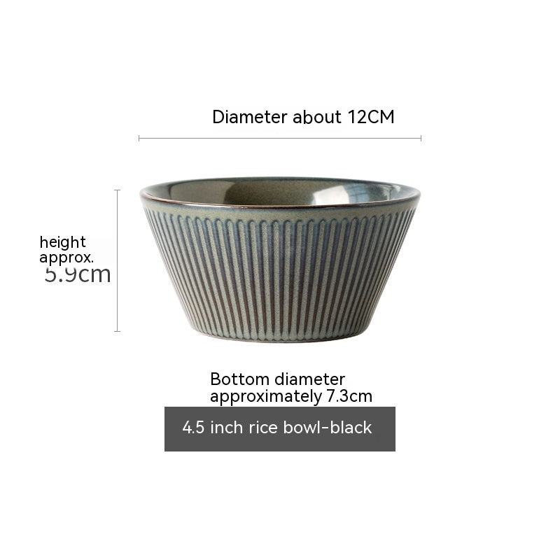 Minimalist Creative Household Ceramic Rice Bowl