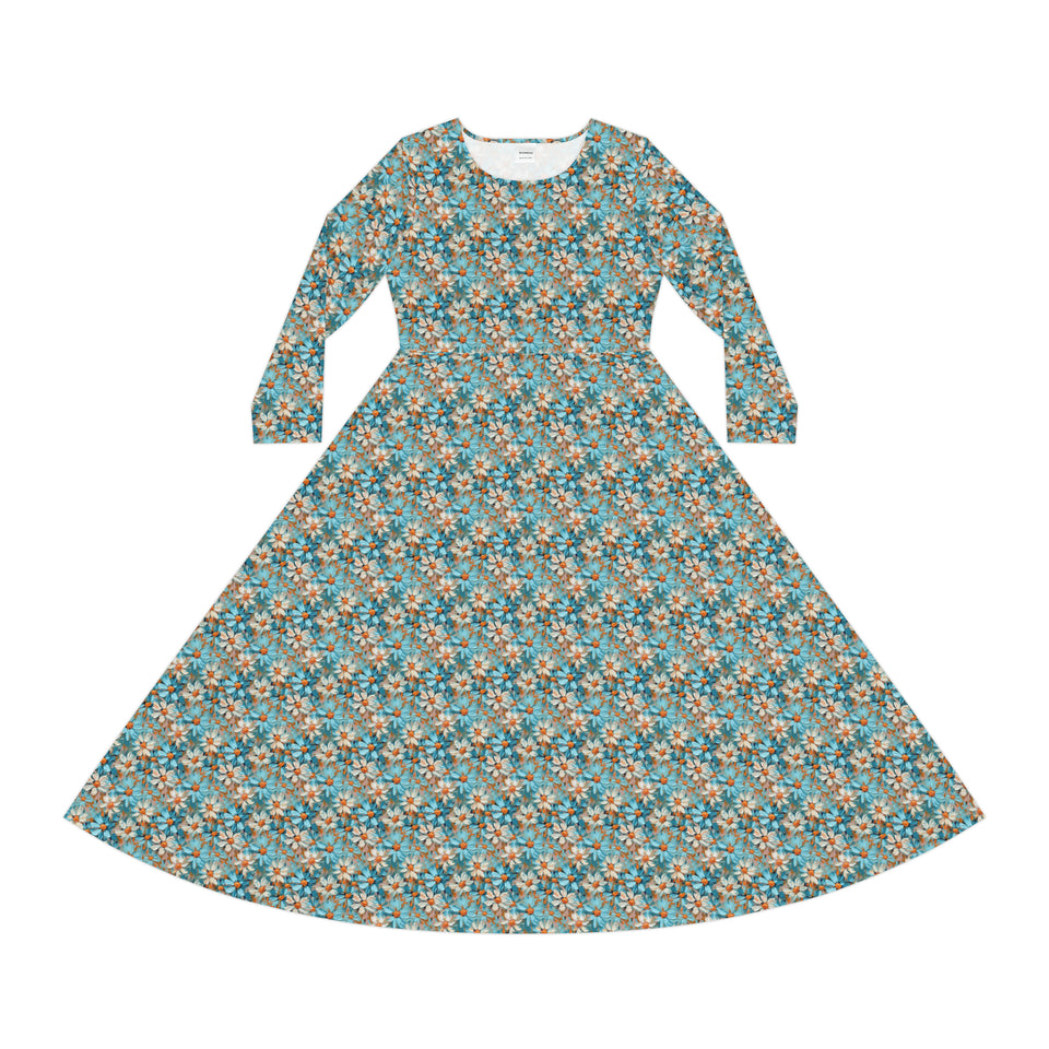 Women's Long Sleeve Dance Dress (AOP)