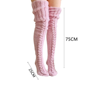 The Knee Lengthened Long Tube Knitted Winter Socks