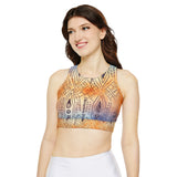 Fully Lined, Padded Sports Bra (AOP)