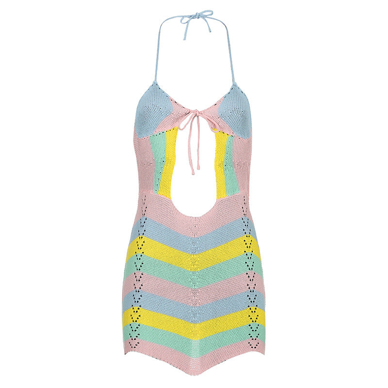 Sling  Back Woolen One-piece Skirt Suspenders