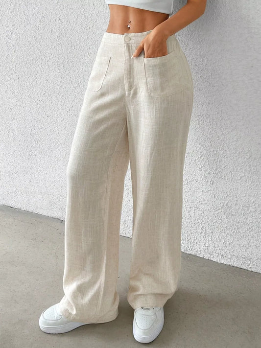 Shop High-Waisted Wide-Leg Pants - Women's Fashion | Akatonbo