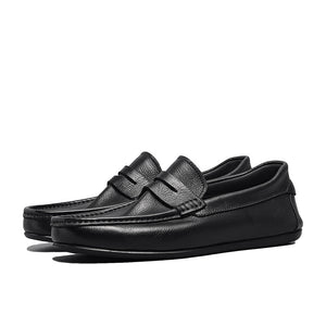 British Style Bean Shoes Leather Men