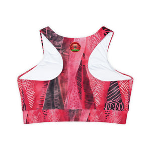 Fully Lined, Padded Sports Bra (AOP)