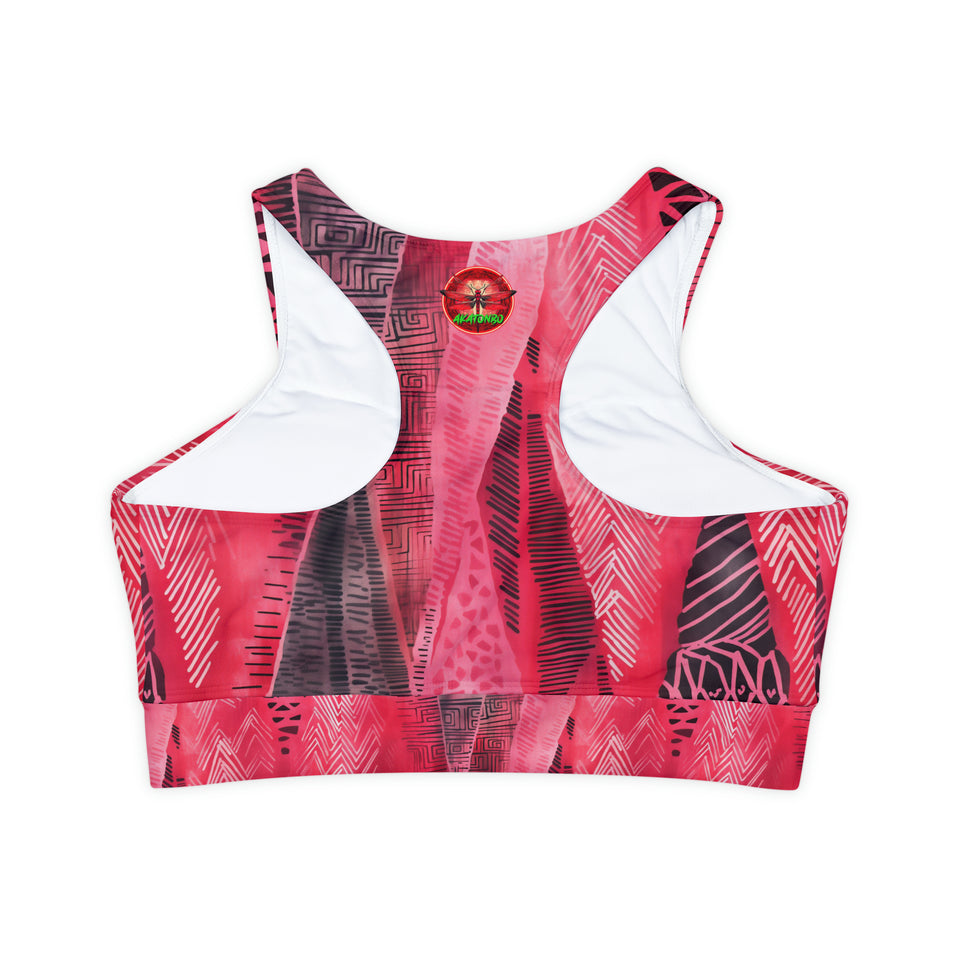 Fully Lined, Padded Sports Bra (AOP)