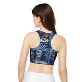 Fully Lined, Padded Sports Bra (AOP)