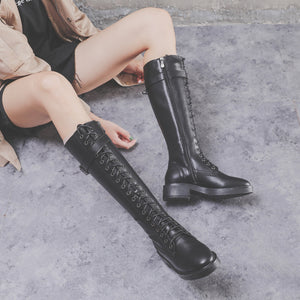 Women Long Boots High Boots Flat Boots Big Size