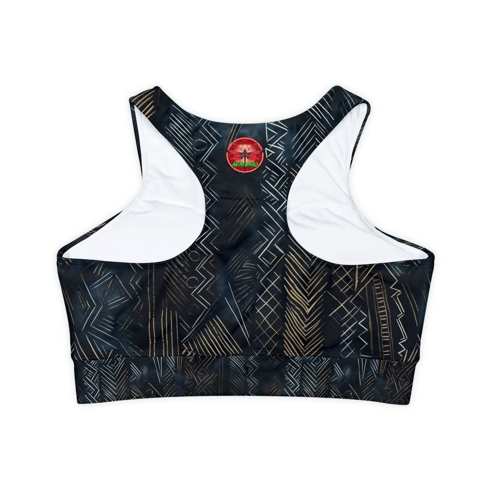 Fully Lined, Padded Sports Bra (AOP)