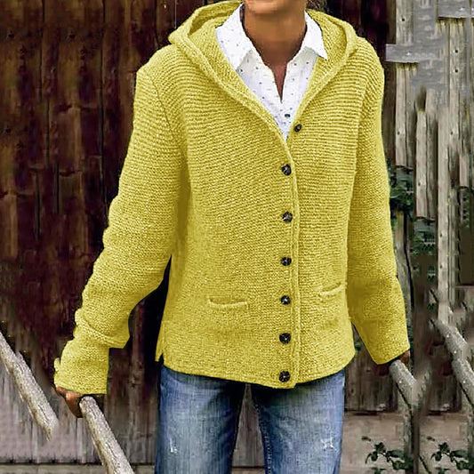 Cardigan en maille à capuche