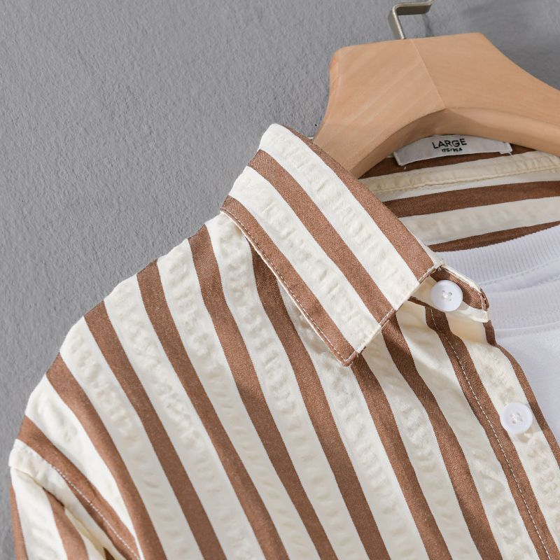 Color Matching Long Sleeve Men's Shirt