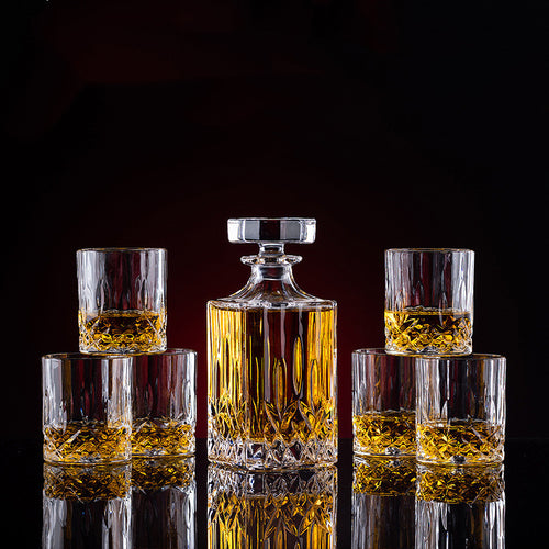 Thickened Whiskey Glass Set Foreign Wine Glass Crystal Glass Wine Bottle Creative Wine Set