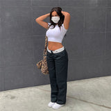 Street Printed Loose Casual Straight Pants