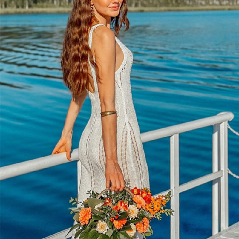 Women's Backless Knitted Dress