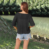 Short Sleeve Casual Women's Knitwear