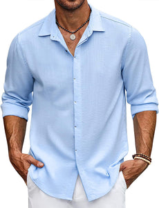 Men's Shirt Solid Color Button down