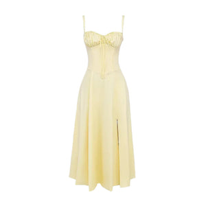 Seaside Vacation Sling Back Cross Tied Slim Fit Overknee Dress