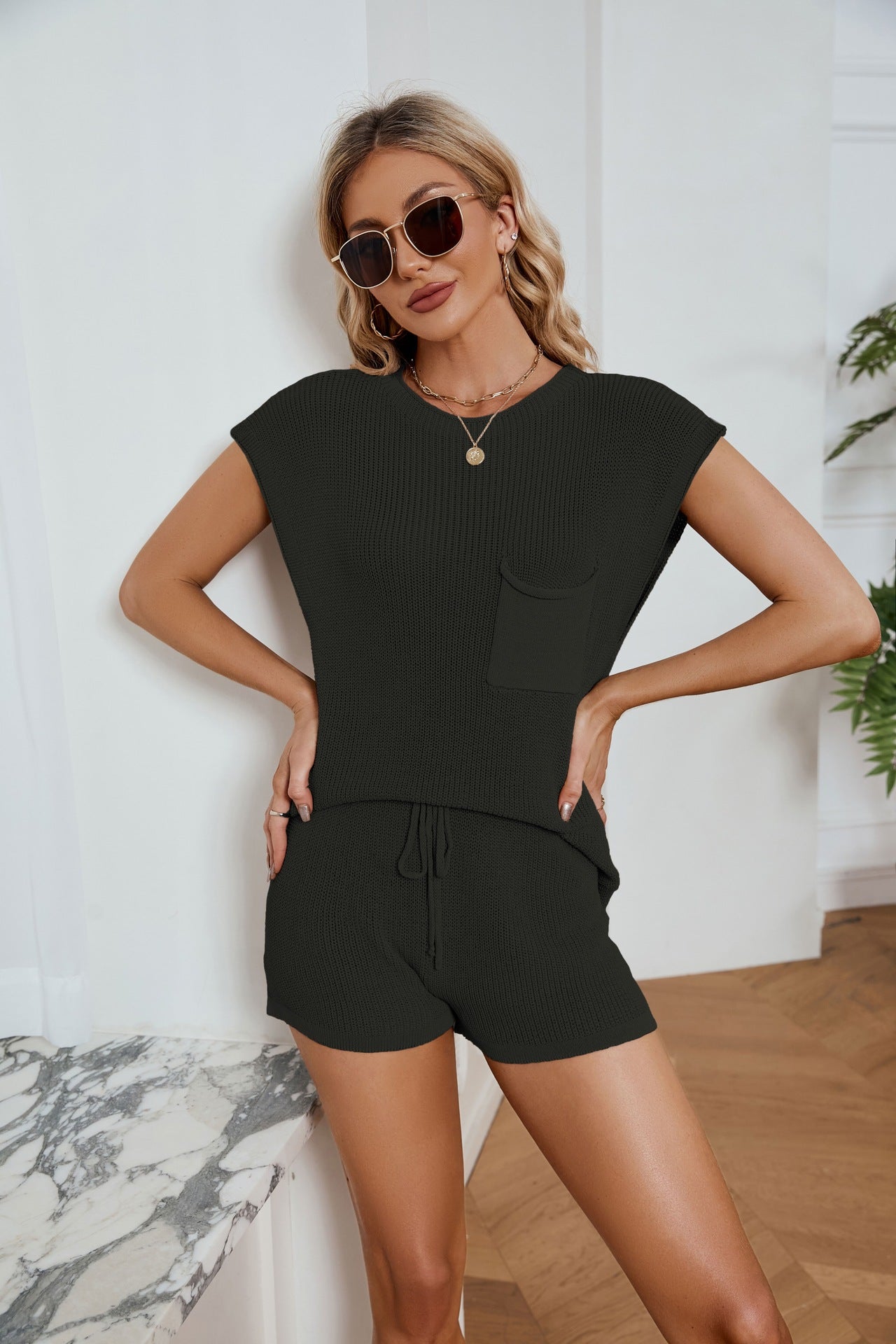Loose Leisure Knit Suit