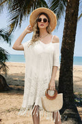 Ladies Tassel Breezy Beach Poncho