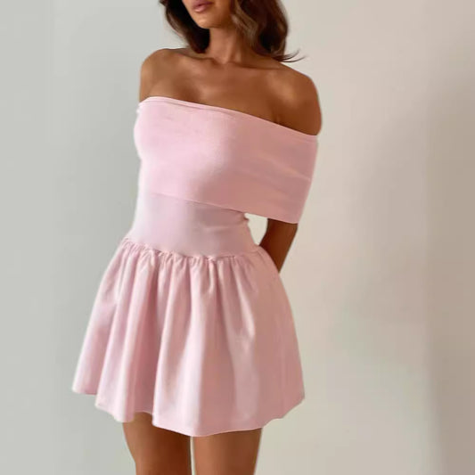 Akatonbo European And American Style Beach Holiday Sexy Knitted Dress