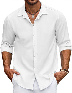 Men's Shirt Solid Color Button down